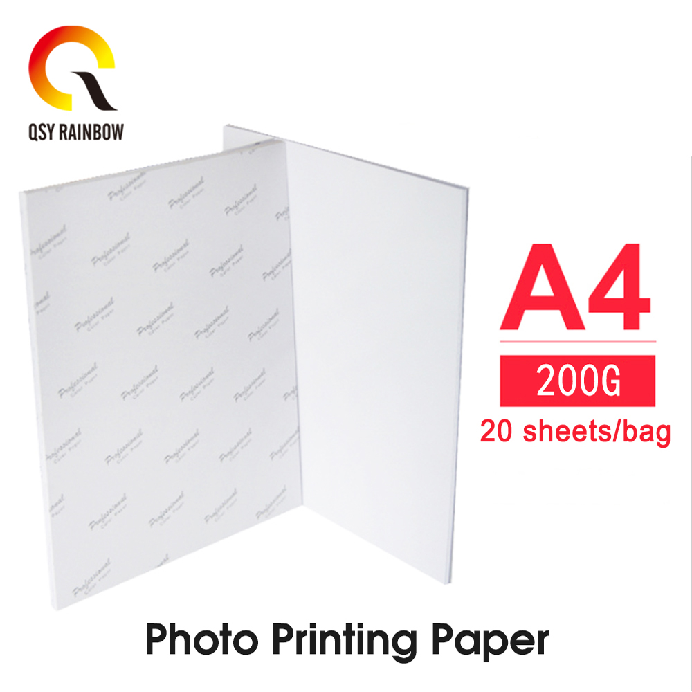 Cmyk leverer 100 ark tomme fotopapir blankt trykpapir printer fotopapir farveprint belagt til hjemmeprinter