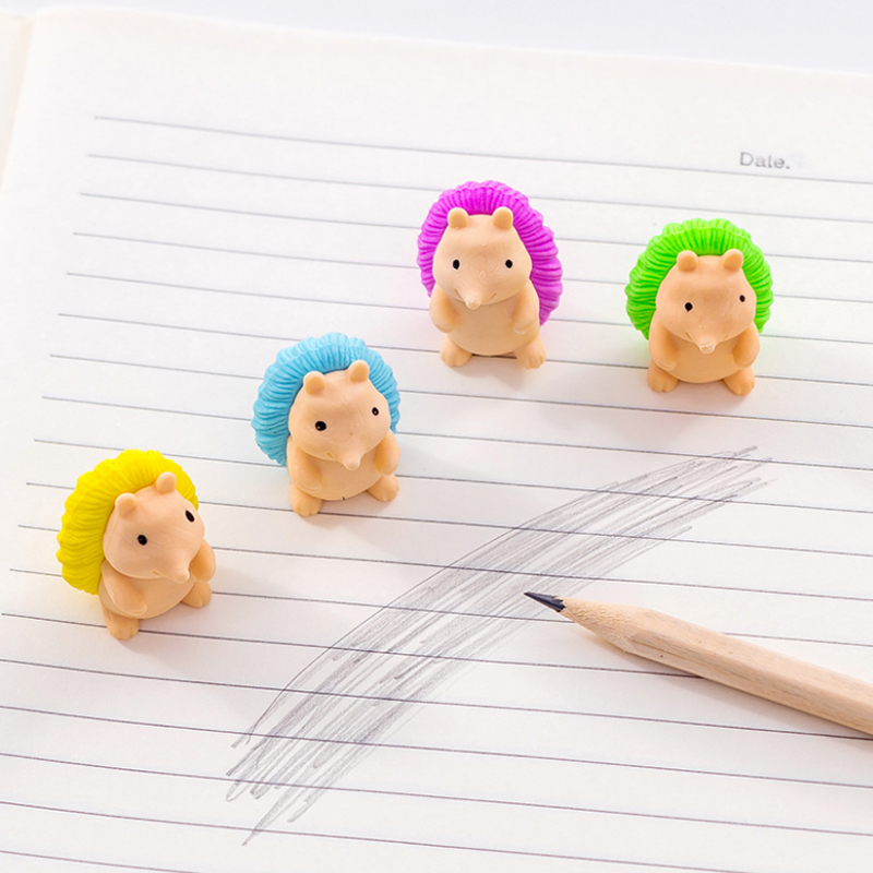 1 pz/lotto gomma di Gomma di Arte Del Fumetto carino riccio Scuola di Forniture per Ufficio di Cancelleria Della Novità Della Matita di correzione