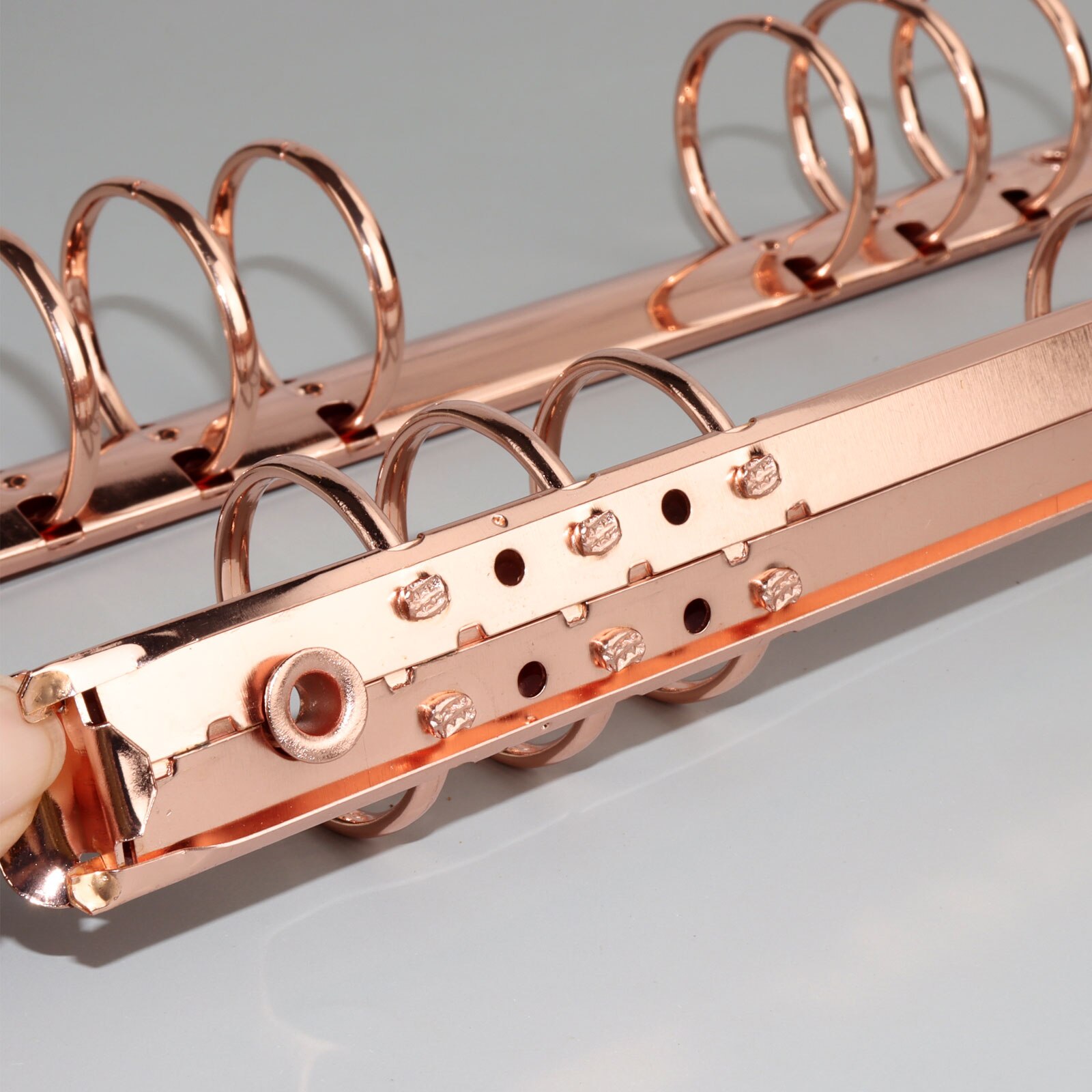 Classeur à anneaux A5 en métal or Rose, 6 trous, 30mm, classeur à feuilles mobiles