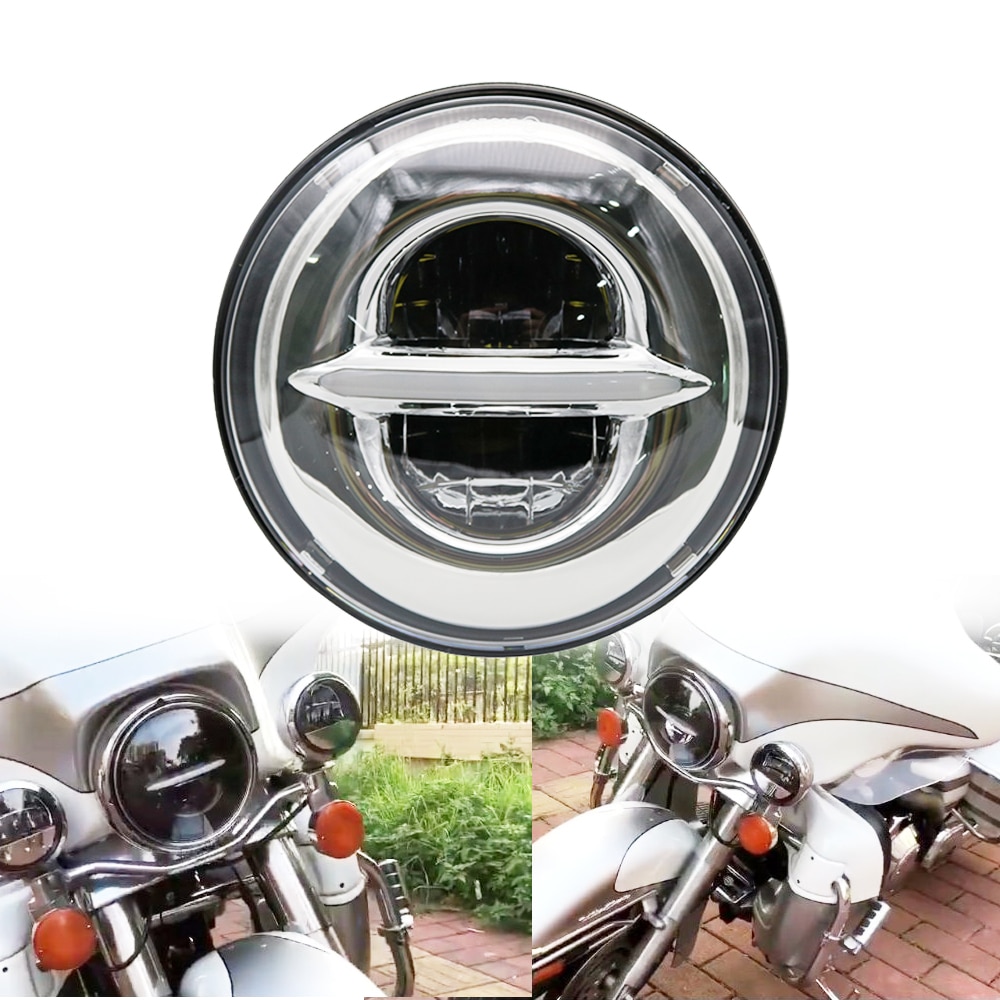Motorrad Zubehör 7 "Winkel Auge Scheinwerfer Für Harley Softail touren Straße König Straße gleiten Motor- 7 Zoll Runde LED scheinwerfer