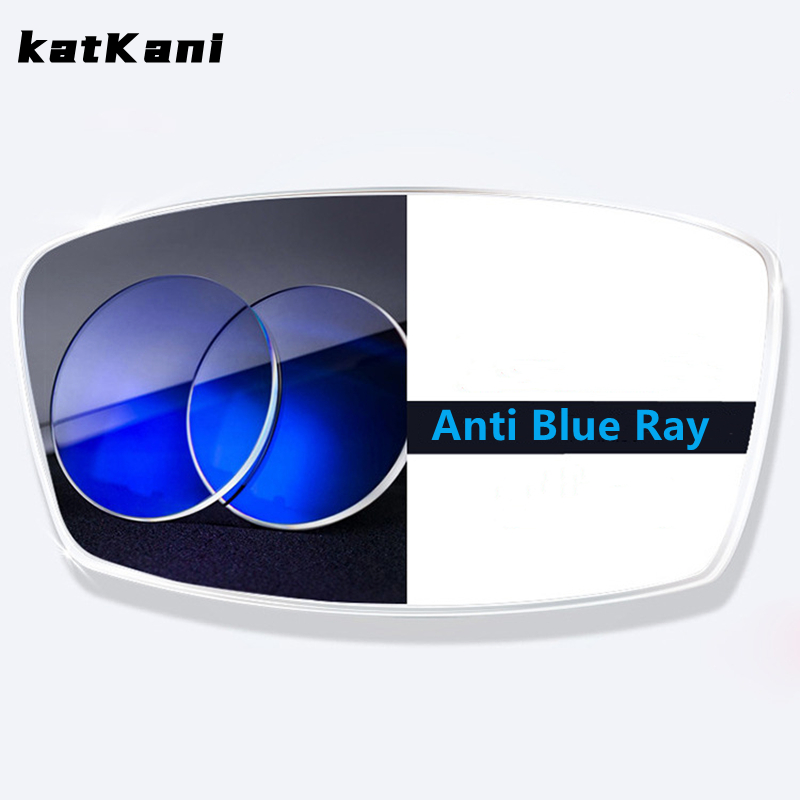 KatKani 1.56~1.74 Anti-blue Light Myopia, Hyperopia, Astigmatism Computer Protective Lens HMC Coating Super Clear Lens 1 Pair: Myopia / 1.61