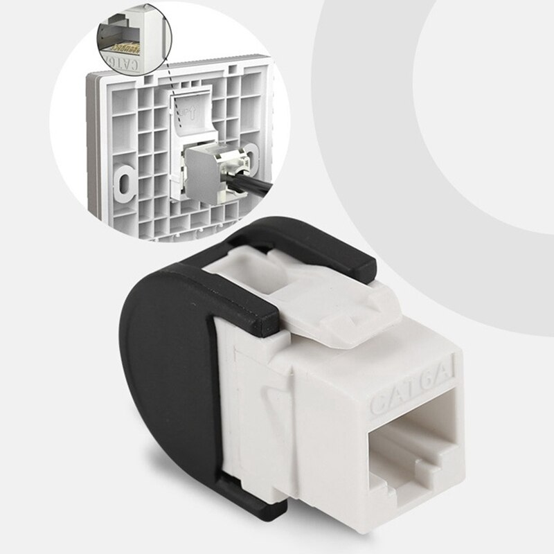 10 stück cat- 6a -werkzeugloses abschirmungsmodul computernetzwerkmodul vollständig abgeschirmt  rj45 -buchse  rj45 kompatibel