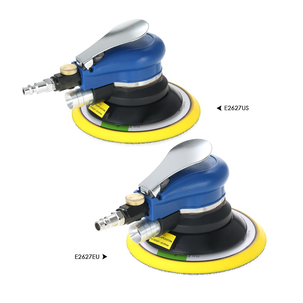 6 " 10000 rpm pneumatisk handflata slumpmässigt orbital polermaskin luftdriven orbit polermaskin dubbelverkande polering slipning slipning