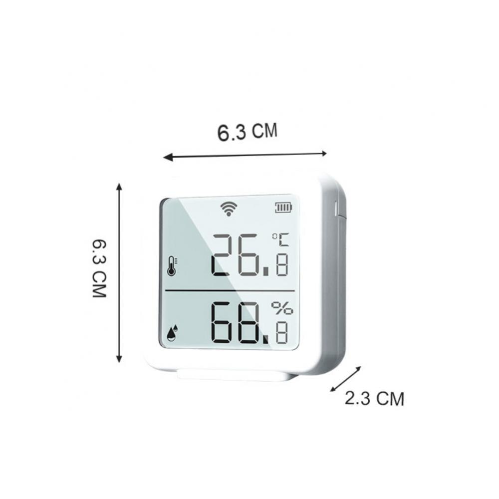 Tuya Smart Wifi Temperature Humidity Sensor Smart Home Detector Smart Life App Monitor Threshold Alarm Work With Alexa Google