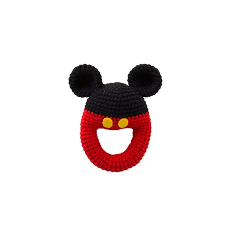 1pc Baby Teether bezpieczne drewniane zabawki mobilne wózek szopka pierścień DIY szydełka grzechotka bransoletka gryzak zestaw produkt dla dzieci nie finishe: Dark Red