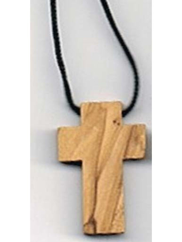 Olijfhout Kruis, Met Cordon, Meet 30X15Mm, Christian Herinneringen