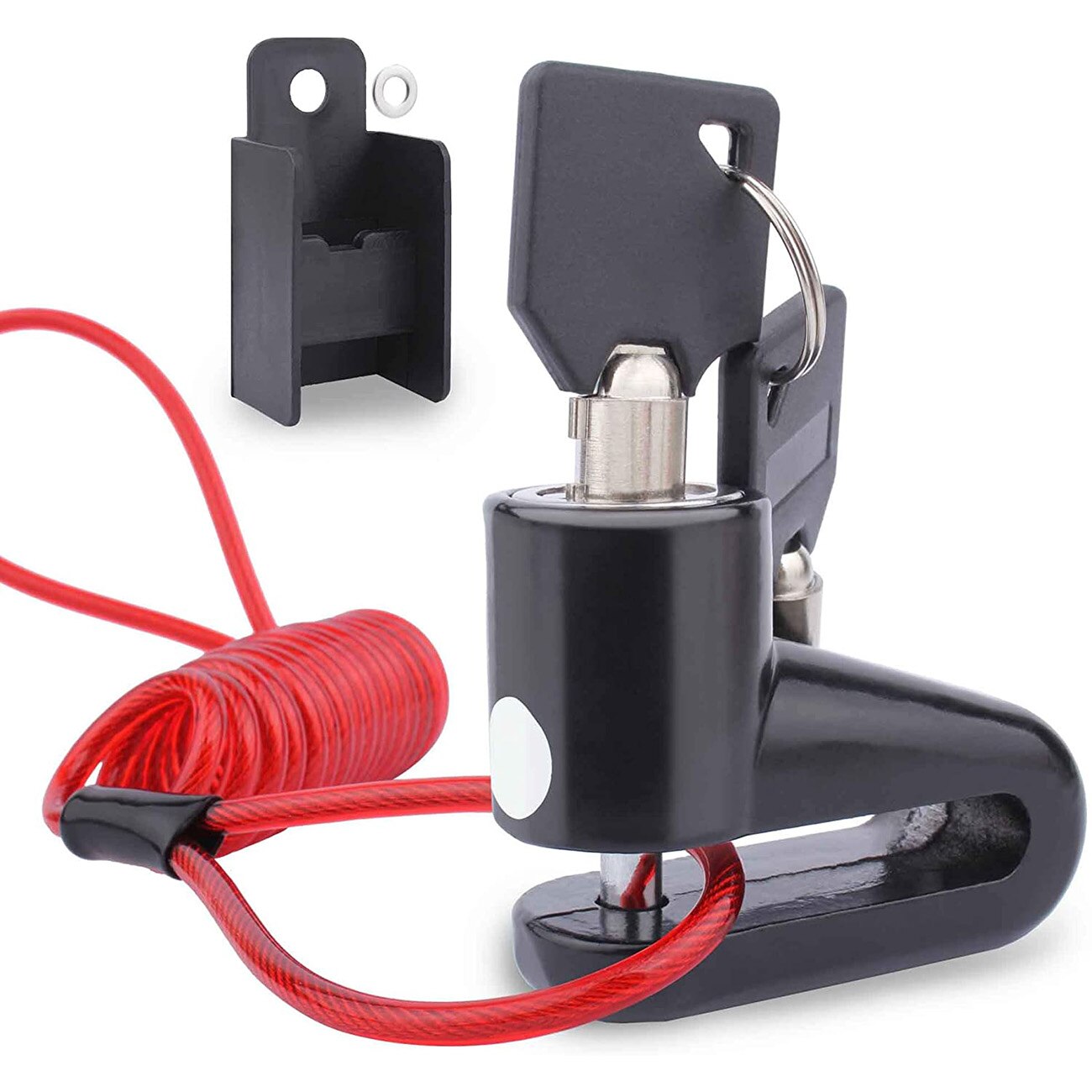 Anti-theft Lock Electric Scooter Wheels Disc Brakes Lock with Steel Wire Cycling Bicycle mountain bike disc lock: Black