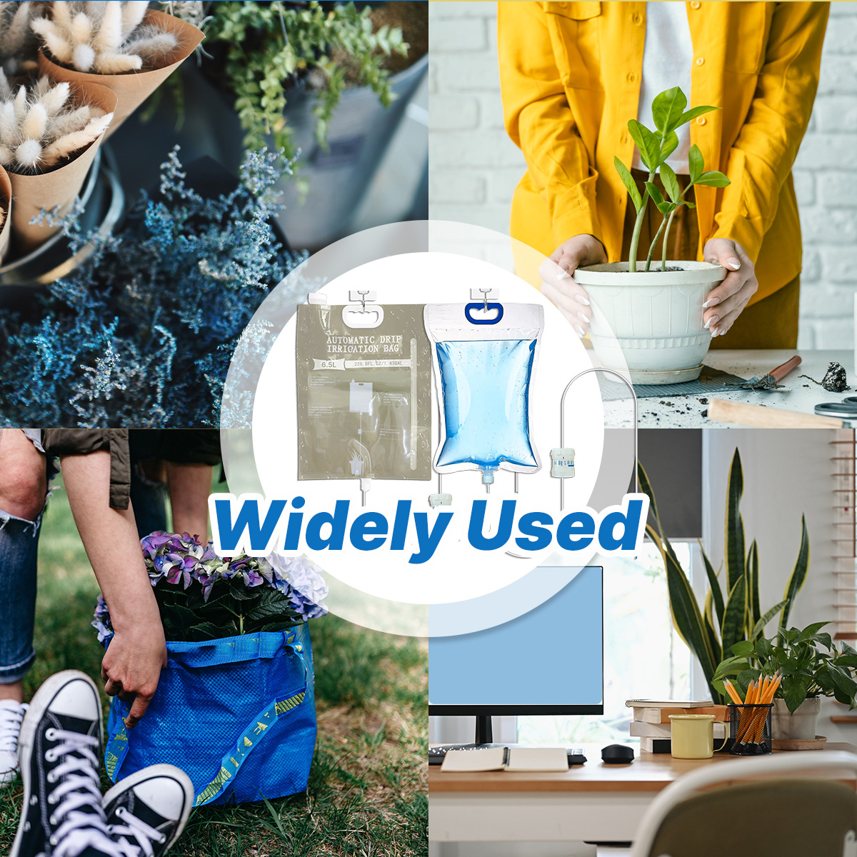 Dispositivo de riego automático de 5,2l/6,5l, Control de flujo de goteo de agua, mantenimiento de plantas y flores, bolsa de agua de riego