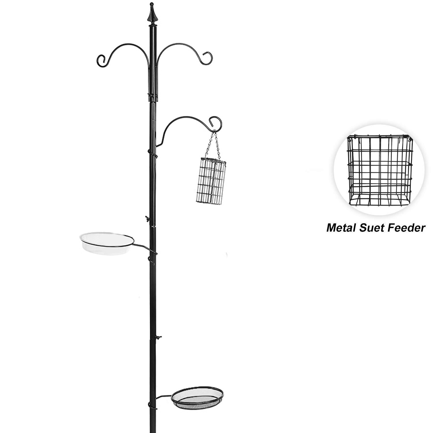 190x52cm Garden Bird Feeding Feeder Station Floor Mounted Wild outdoor Bird Feeder Station For Garden