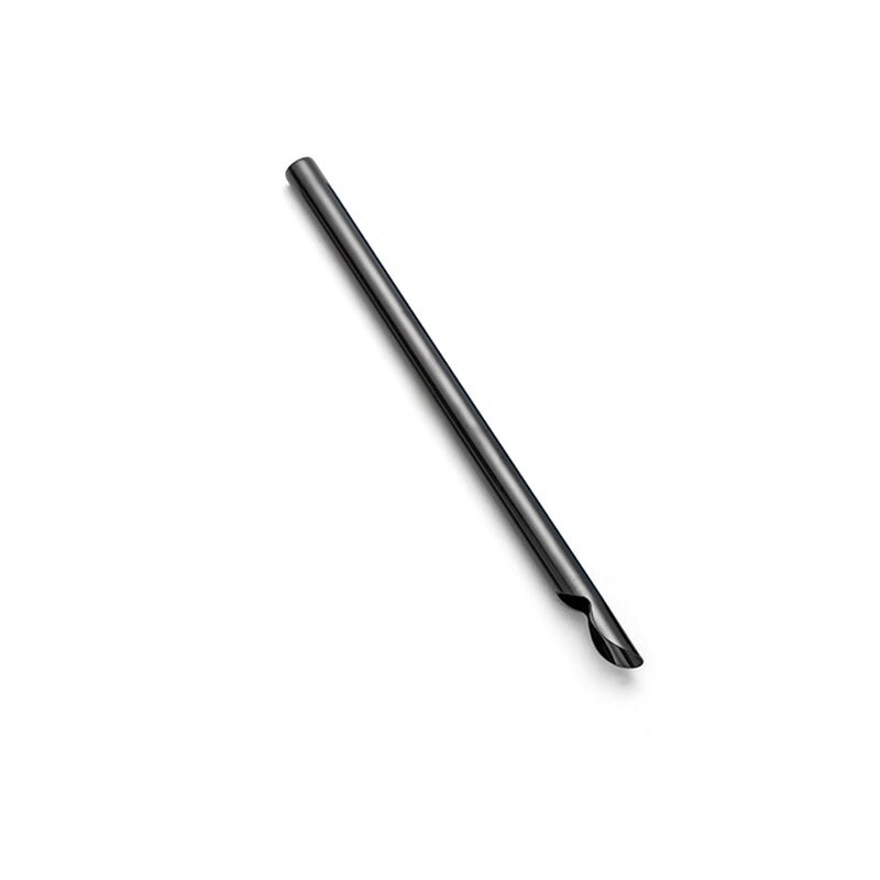 1Pc Reusable 304 Stainless Steel Drinking Straws 12mm Metal Sturdy Straight Portable Drinks Straw Stirring Spoon With Brush: black