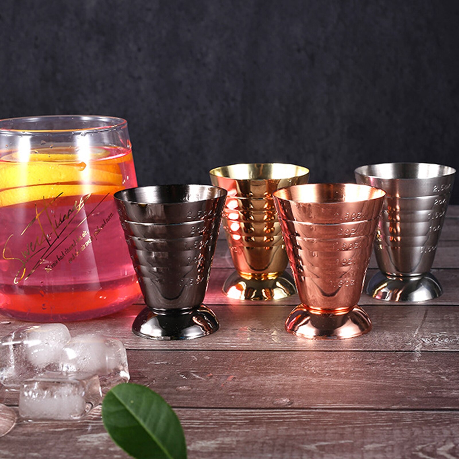 Scale Cup Bar Supplies Measuring Shot Mug Ounce Cup Measuring Spoon Stainless Steel Mixed Cocktail Bar Party 75ml Graduated Cup