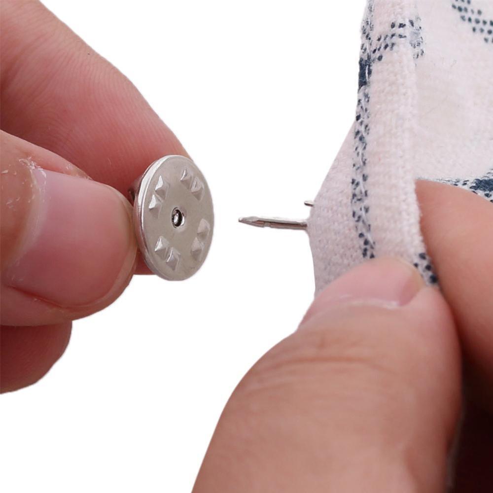 100 Pcs Gold Rhodium Kleur Koper Nail Tie Grip Revers Pin Terug Clutch Scatter Vlinder Sluiting Grip Houder Badge Diy sieraden