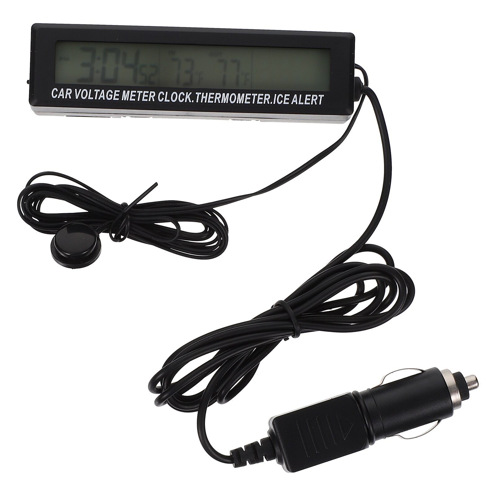 1 Pc Auto Klok Ice Alert Elektronische Klok Bureauklok Voltmeter Thermometer