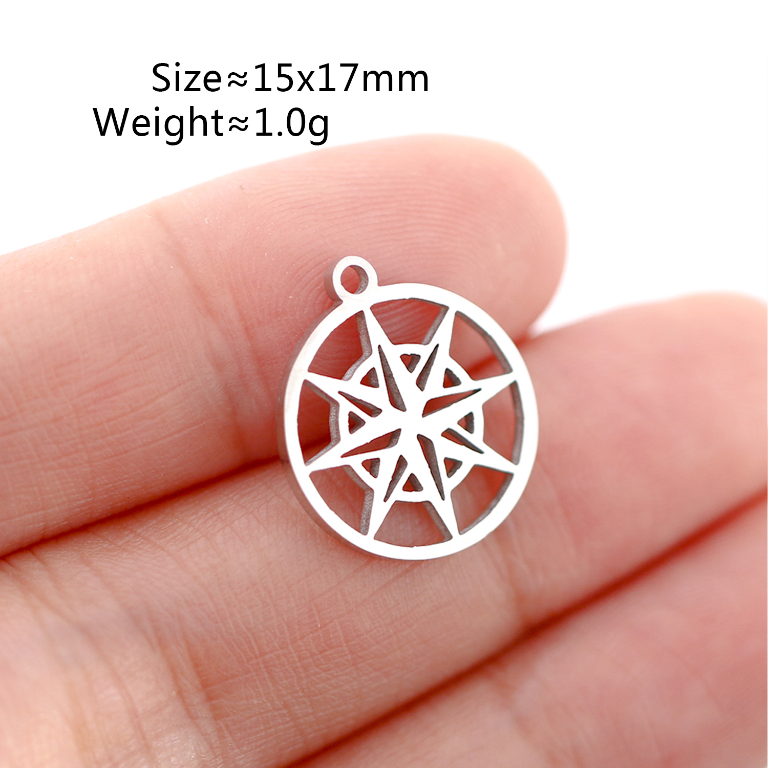 Breloques lune, soleil et étoile en acier inoxydable, 5 pièces, accessoires de fabrication de bijoux, fournitures, collier, Bracelet, pendentifs célestes, résultats: Couleur or