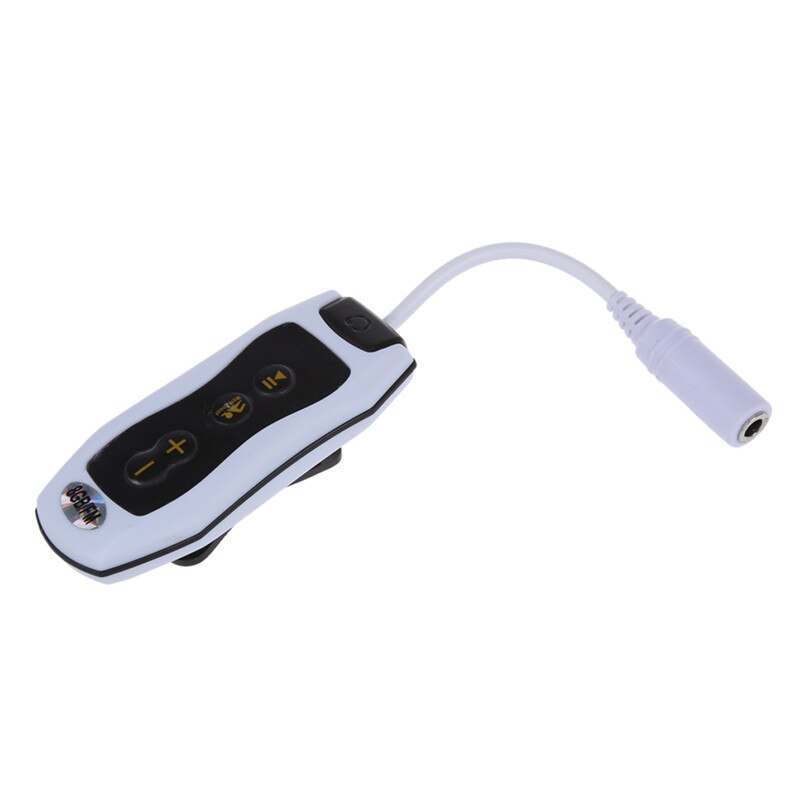 8GB MP3 Player Swimming Underwater Diving Spa + FM Radio Waterproof Headphones White: White