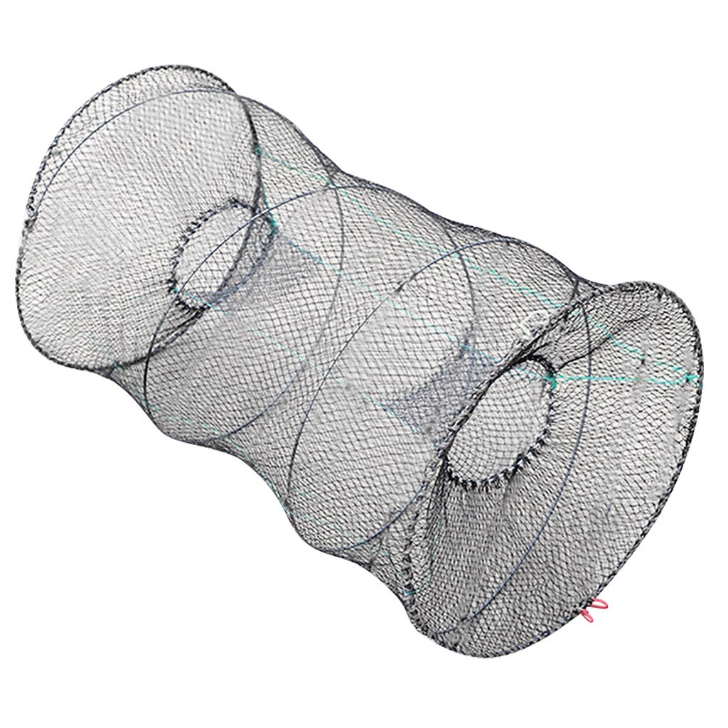 Fishing Collapsible Trap Cast Keep Net Crab Crayfish Lobster Catcher Pot Trap Fish Net Eel Prawn Shrimp Live Bait #3: Black