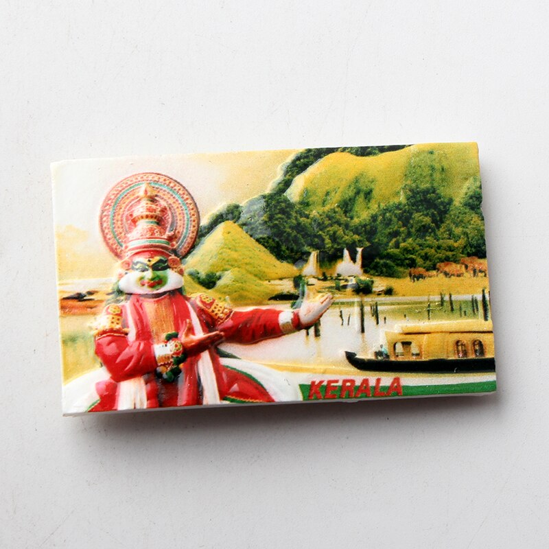 fridge magnets 3d Resin refrigerator stick Kerala India refrigerator tourist souvenirs porcelain dolls collection