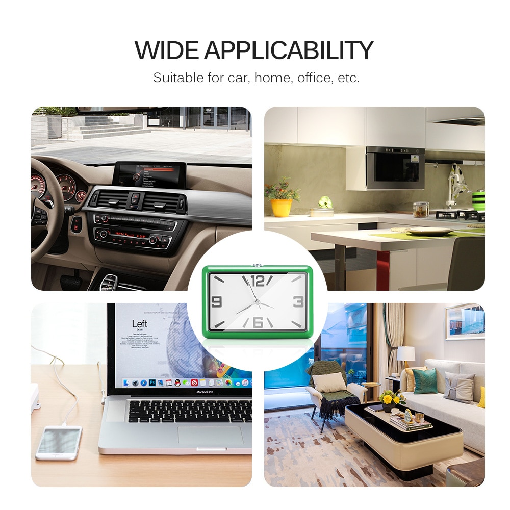 Car Dashboard Stick Melon Clock Quartz Clock Car Decoration Watch Jewelry Car Interior Watch Material