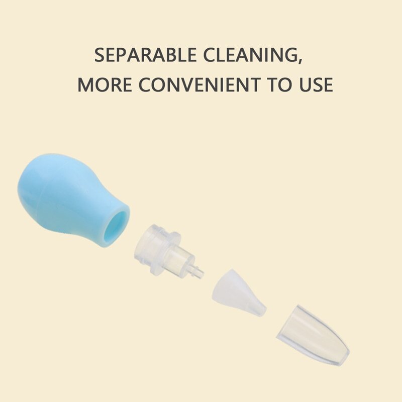 CYSINCOS Silicone Newborn Baby Nose Aspirator Toddler Nose Cleaner Infant Snot Vacuum Sucker Soft Tip Cleaner Baby Care Products