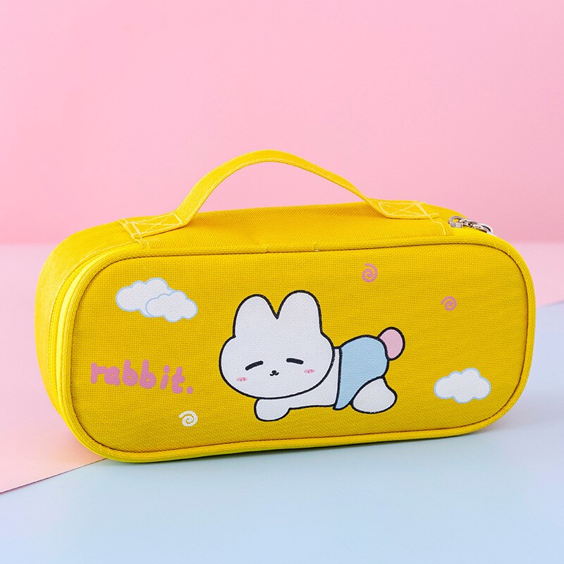 Draagbare Etui Grote Capaciteit Potlood Gevallen Multifunctionele Pencilcase Effen Kleur Estuche Escolar Trousse Scolaire: 3