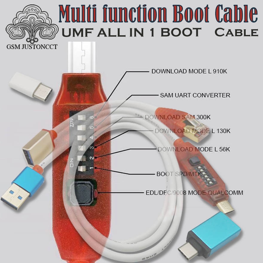 Alle Boot Kabel (EENVOUDIG SCHAKELEN) micro USB RJ45 All in One Multifunctionele Boot Kabel edl kabel UMF ALLE IN EEN BOOT KABEL