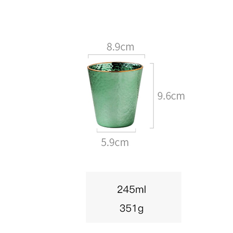 Verres à Champagne verre de vin vert scandinave | Tasse de thé, tasse de thé, lait citron tasses d&#39;eau, bar de cuisine, verres: M01