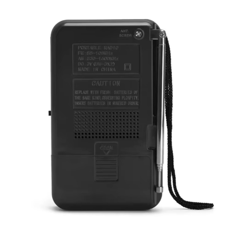 AM FM Pocket Radio,2 x AA Battery Operated Transistor Radio with Loudspeaker, Headphone Jack, Radio for Indoor, Outdoor Use