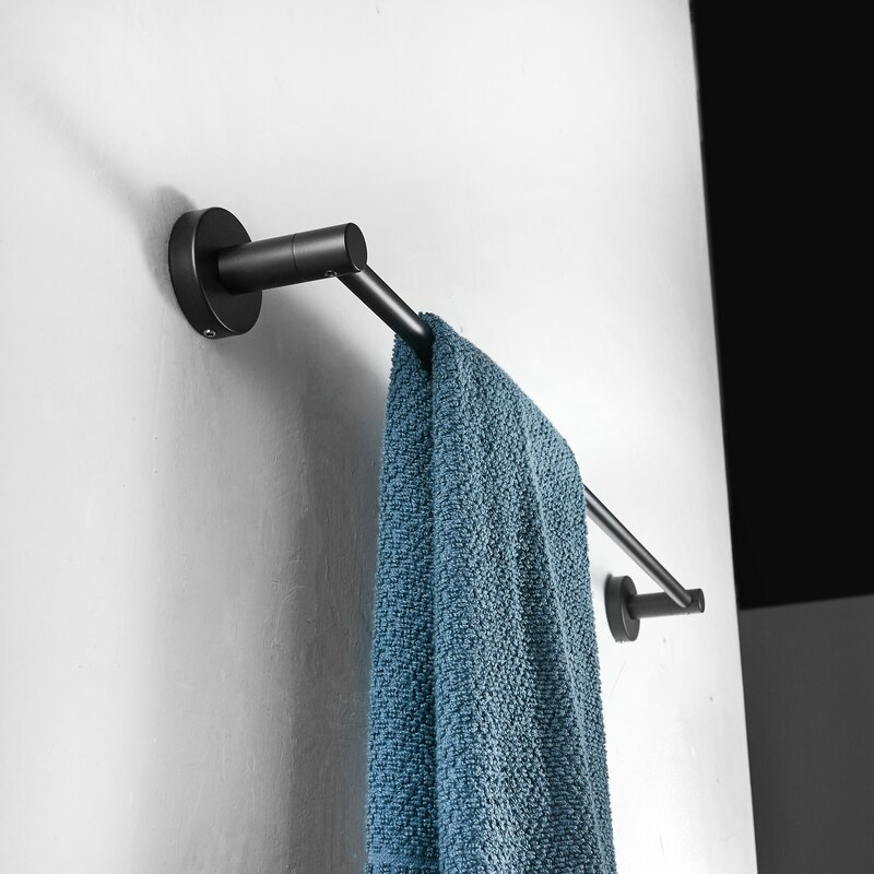Bathroom Accessory Wall Mounted Polished Chrome Brass Single Towel Bar Rail Rack | UK