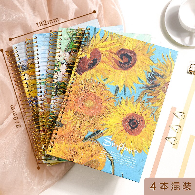 151 Pages Super Thick A4 Coil Notebook Diary Book Weekly Goals Habit Schedules Notepad Journal Simple School Supplies Stationer