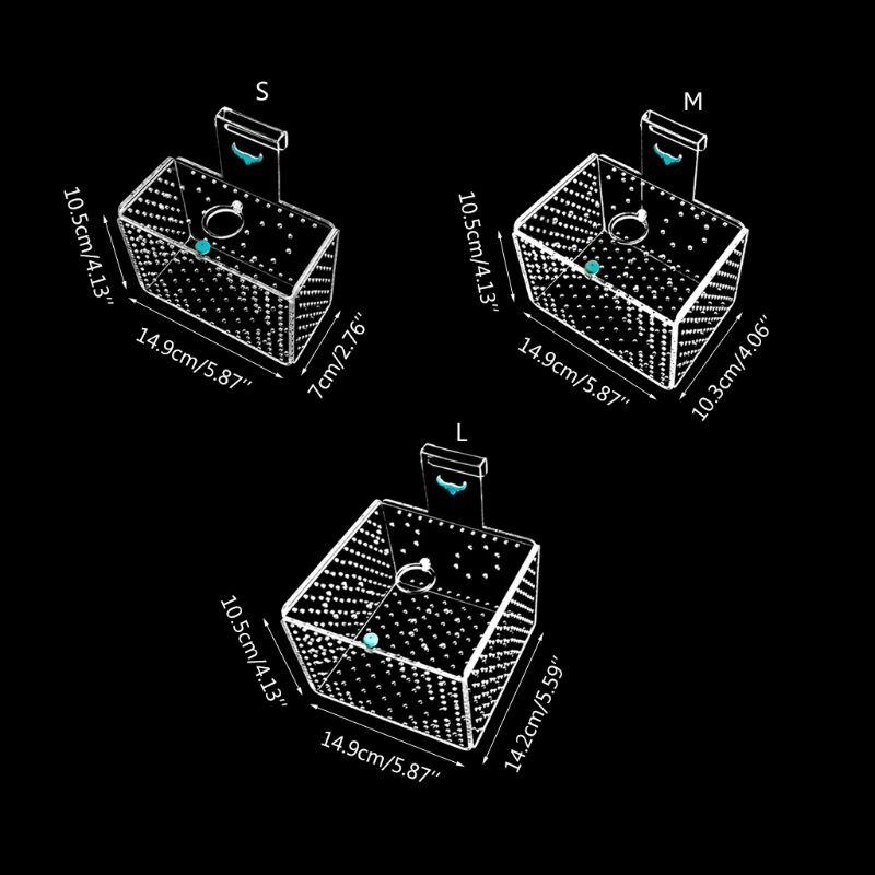 Aquarium Incubator Fish Breeding Isolation Box Baby Fish Hatchery Cage with Hook