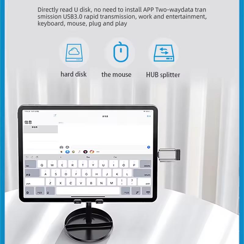 USB 3.0 OTG-Adapter für iPhone 14 13 12 11 Pro XS Max XR X 8 7 iPad, Lightning-zu-USB 3.0-Adapter, kompatibel mit iOS 13 und höher