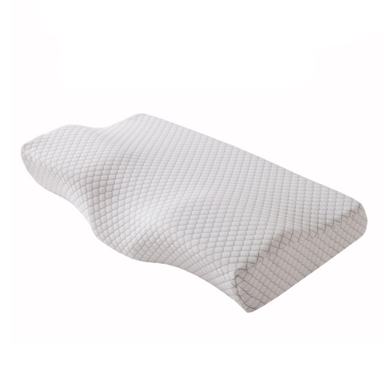 Ortopedisk nakkepute memory foam pute for søvn livmorhalsputer konturert ortopedisk memory foam pute for nakkesmerter: Rutete hvite / 50 x 30cm