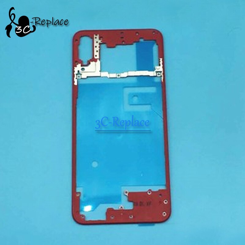 For Huawei Honor 8X JSN-L21 LCD Faceplate Frame Front Middle Frame Housing Battery Door Back Cover Housing Case Rear bracket: Red Rear bracket