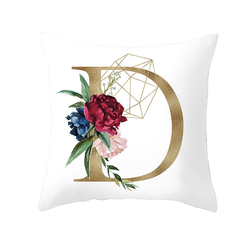Kids Kussensloop Brief Kussenhoes 45*45 Sierkussen Covers Decor Kussens Bank Polyester Bloemen Home Decor Kussenslopen: 4
