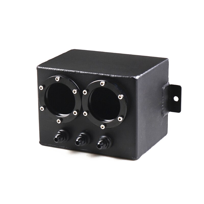 3L Billet Aluminium Fuel Surge Tank AN6 Universal Automobile High Performance Black XX-ZX038BK-3L