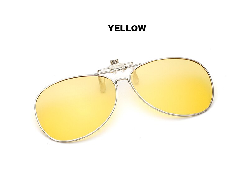 Gafas de sol polarizadas con Clip SGC06, gafas de sol con Clip Anti-UV para conducir, ciclismo, Clip de pesca abatible hacia arriba, gafas de sol con Clip: yelloew