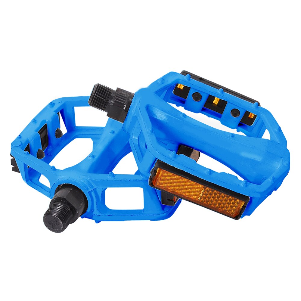 Vélo Ultra-léger pédales de vélo vtt partie de vélo pédale cyclisme en alliage d'aluminium Ultra-léger creux plat Cage pédales pièces de vélo: blue