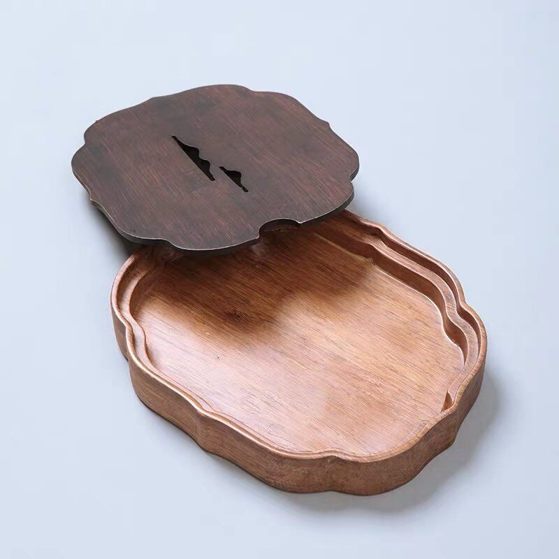 Japanese Style Natural Bamboo Tea Trays Teahouse Tools Teapot Mat Retro Teacup Holder Simple Tea Platters Tea Ceremony