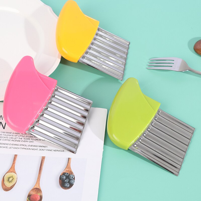 Potato Cutter Wavy French Fries Cutter Stainless Steel Potato Slicer Vegetable Chopper Veggie Slicer Kitchen Gadgets Cutter
