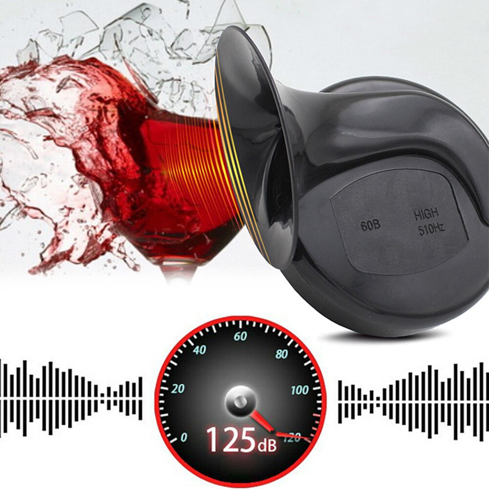 Duurzame stabiele kleine aangepaste slakkenvorm accessoires 12v super luide motorfiets universele 110db auto claxon onderdelen stofdichte styling