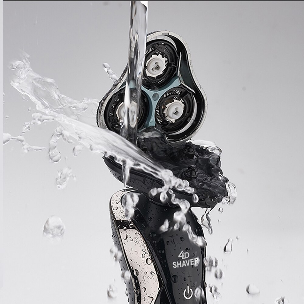Máquina de afeitar eléctrica de afeitar la barba Trimmer nariz máquina de afeitar para hombres recargable afeitar seco mojado de doble uso, impermeable y lavable