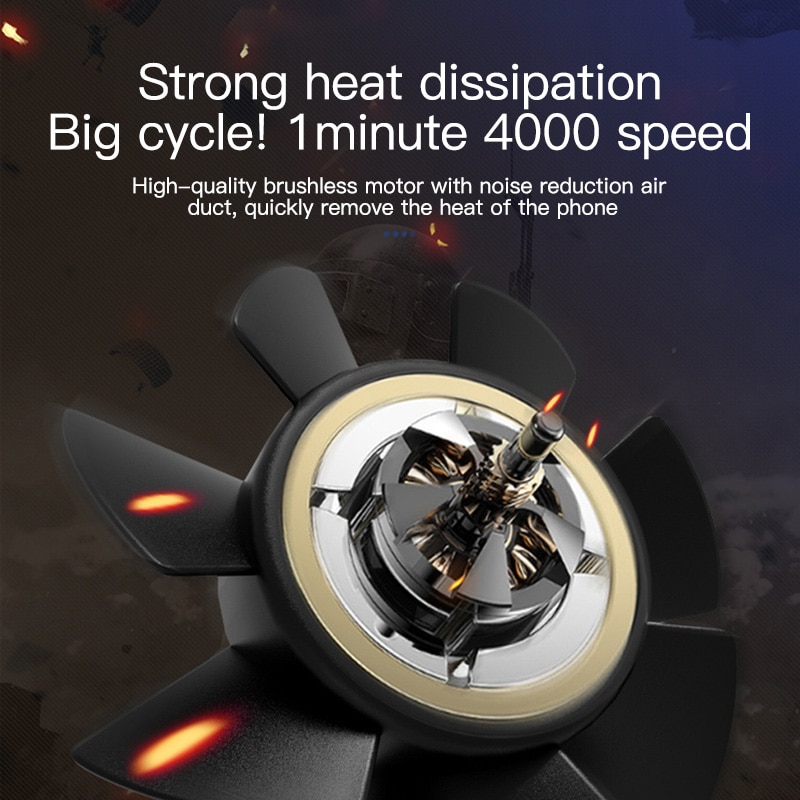 KUULAA Mobile Phone Radiator Gaming Universal Phone Cooler Portable Fan Cooling Heat Sink For Xiaomi iPhone Samsung Huawei