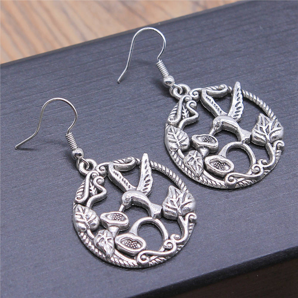 1 Pair Phoenix Earring Connector Womens Hoop Earrings Earring For Women Dangle Earring: 30x32mm