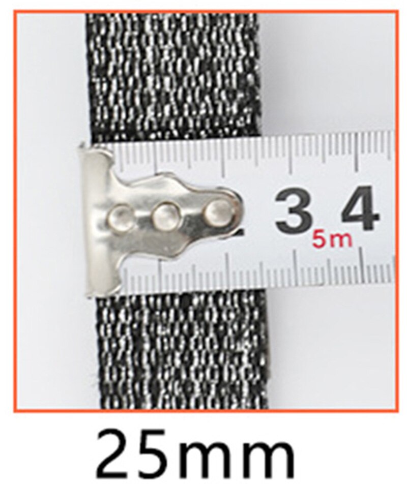 Meetee 4M 25/30/40Mm Nylon Jacquard Singels Rugzak Band Huisdier Kraag Tape Riem Diy Zak kledingstuk Band Naaien Kant Lint Accessoires: Black-25mm