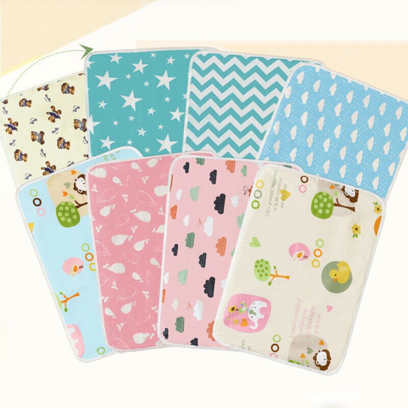 Baby Waterdichte Matras Sheet Protector Luiers Cartoon Changing Pads Voor Bed Reizen Luiers Crib Sheet