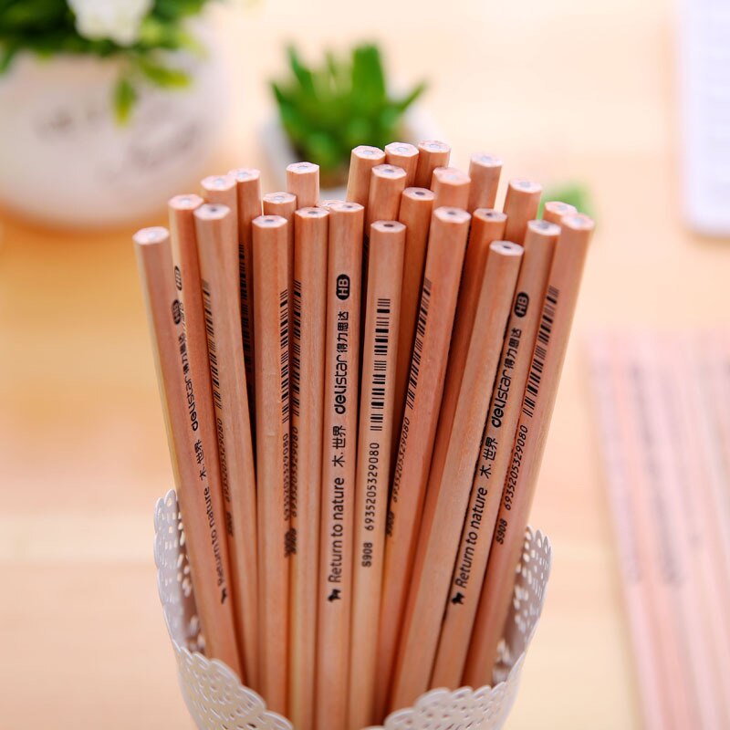 1pc houten zwarte kern  hb 2b standaard potlood schetspotlood natuurlijk hout tekenbenodigdheden kantoor schoolbenodigdheden studenten schrijfwaren