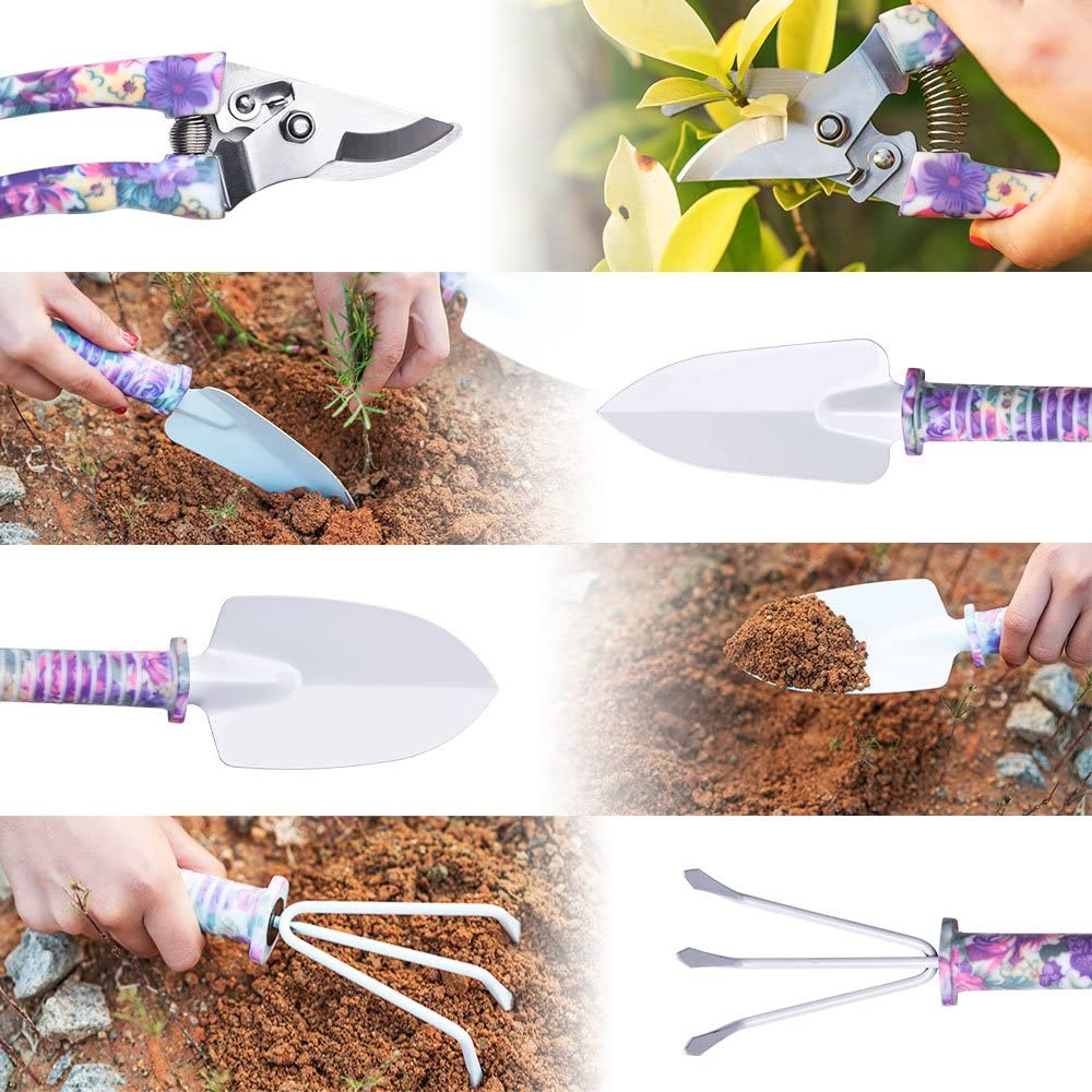 5/10PCS Garden Tool Set Shovel Spade Scissors Water Spray Set Non-slip Handle Garden Hand Tools Weeding Digging Gardening