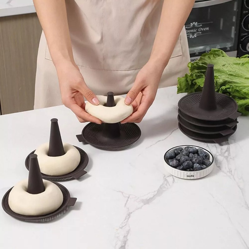 2/4/6pz Stampi per Torta Pannello Ciambella Strumento Ciambella Stampo per Cottura Ciambella Stampo in silicone Stampi per Pasticceria per Bagel e Ciambelle teglie per torte