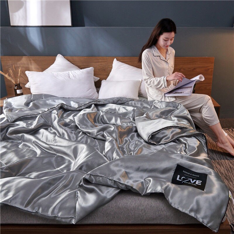 Hochwertige, waschbare sommerdecke aus eisseide, doppelseitig, klimatisierend, kühlend, für Höhle sommer, doppel- oder einzelbett.: 150 x 200cm 1 stück / Yiren 03-03