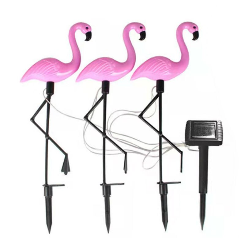 Flamingo Garden Solar Lights Outdoor Decoration Stake Lights Landscape Pathway Yard Lawn Patio Ornament Solar LED Decor Lamp